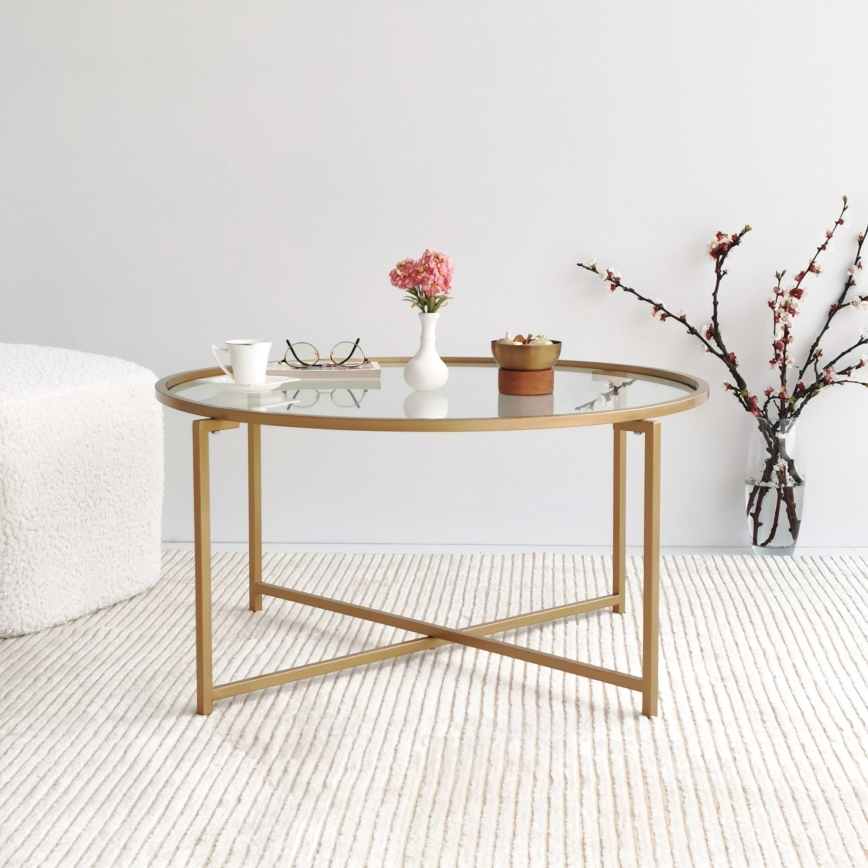 Coffee table GOLD SUN 40x83 cm gold