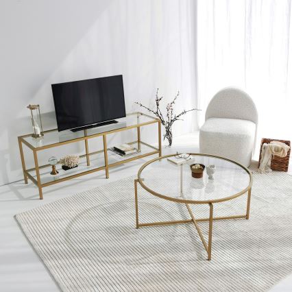 Coffee table GOLD SUN 40x83 cm gold