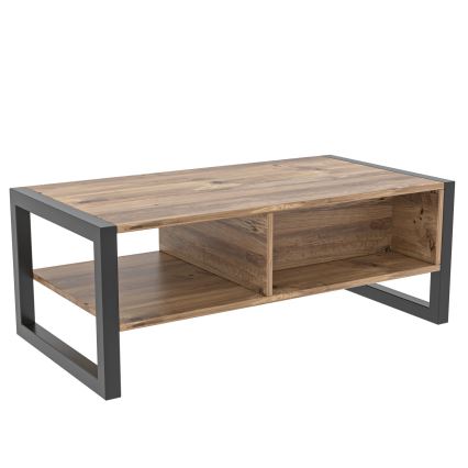 Coffee table HALDIZEN 55x105 cm black/brown