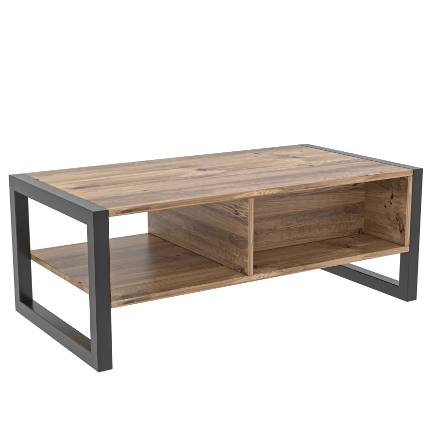 Coffee table HALDIZEN 55x105 cm black/brown
