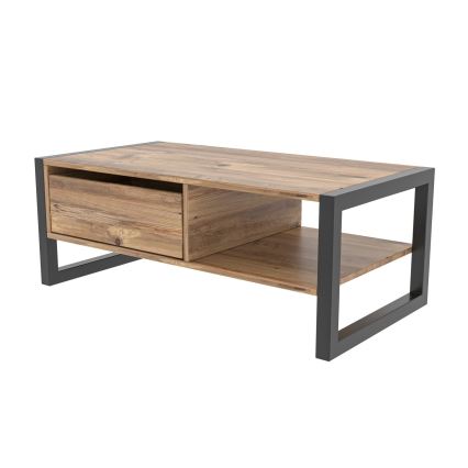 Coffee table HALDIZEN 55x105 cm black/brown