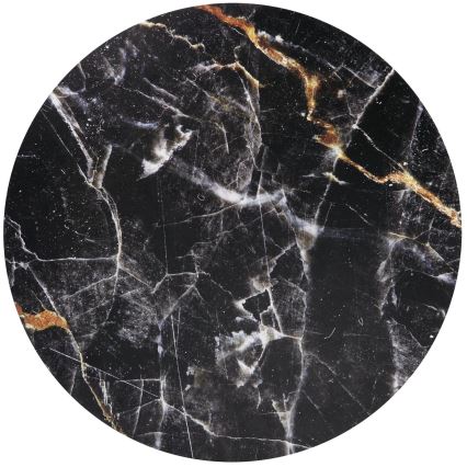 Coffee table HARISSA 41x42 cm black/black marble decor