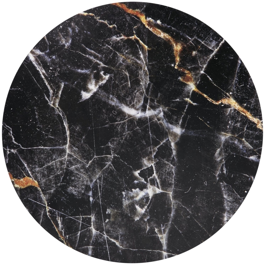 Coffee table HARISSA 41x42 cm black/black marble decor