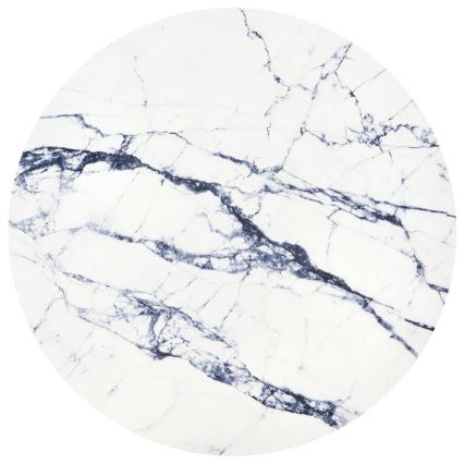 Coffee table HARISSA 41x42 cm black/white marble decor