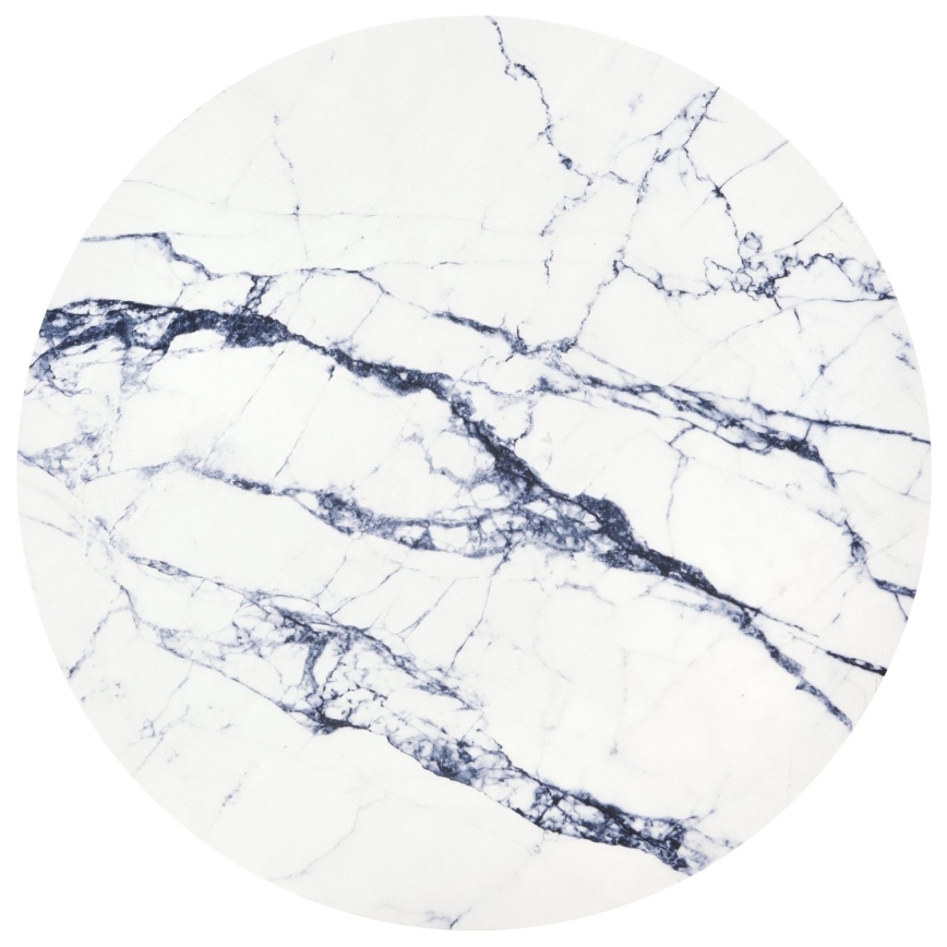 Coffee table HARISSA 41x42 cm black/white marble decor