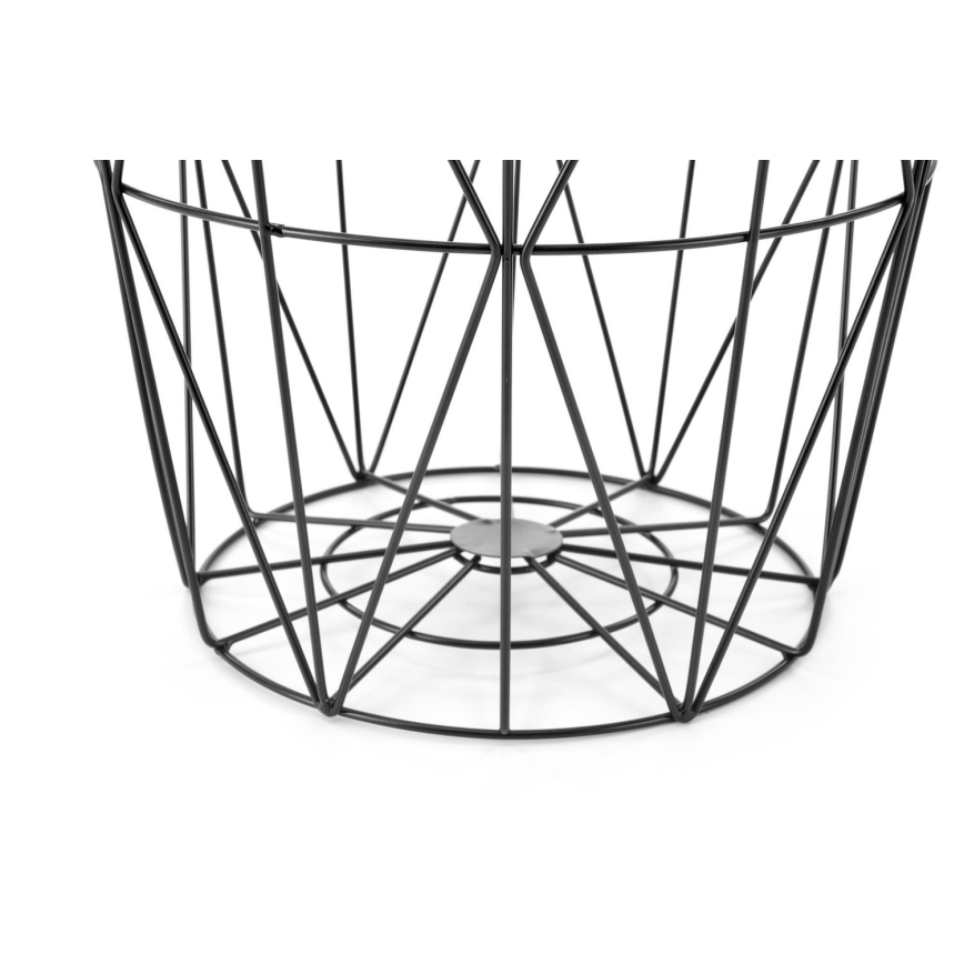 Coffee table HARISSA 41x42 cm black/white marble decor