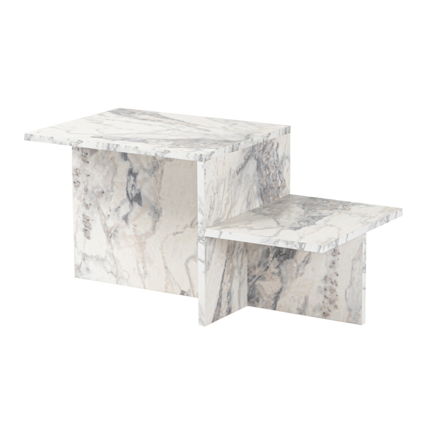 Coffee table HARMONY 40x80 cm marble decor