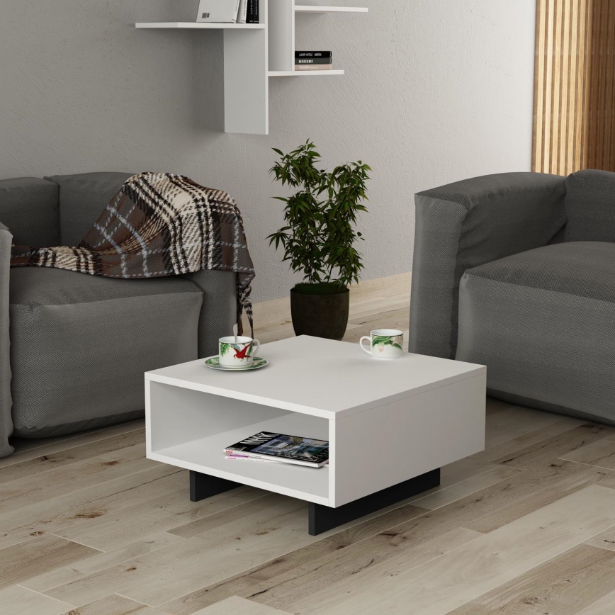 Coffee table HOLA 32x60 cm white/black