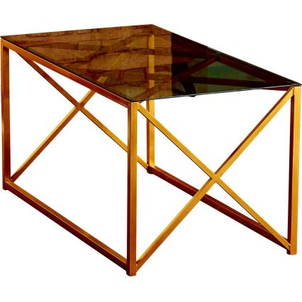 Coffee table ILIOMAR 46,6x94 cm gold/black