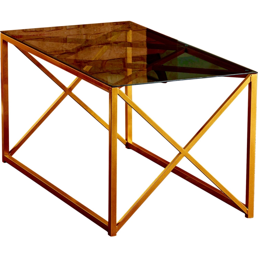 Coffee table ILIOMAR 46,6x94 cm gold/black