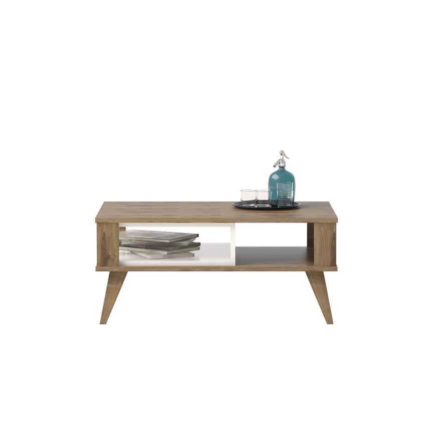 Coffee table IONIS 40x90 cm brown/white