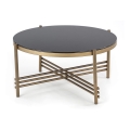 Coffee table ISMENA 41x80 cm gold/black