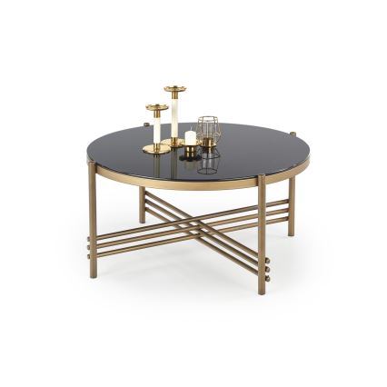 Coffee table ISMENA 41x80 cm gold/black