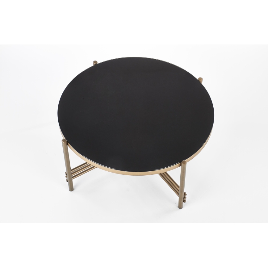 Coffee table ISMENA 41x80 cm gold/black