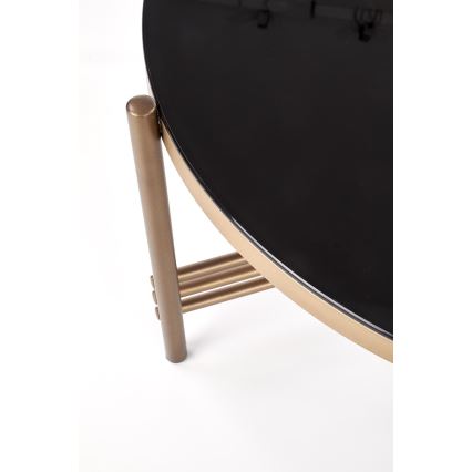 Coffee table ISMENA 41x80 cm gold/black