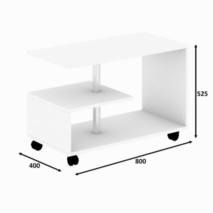Coffee table KARANFIL 52,5x80 cm white