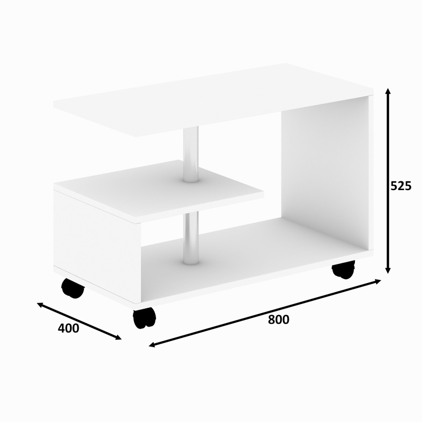 Coffee table KARANFIL 52,5x80 cm white