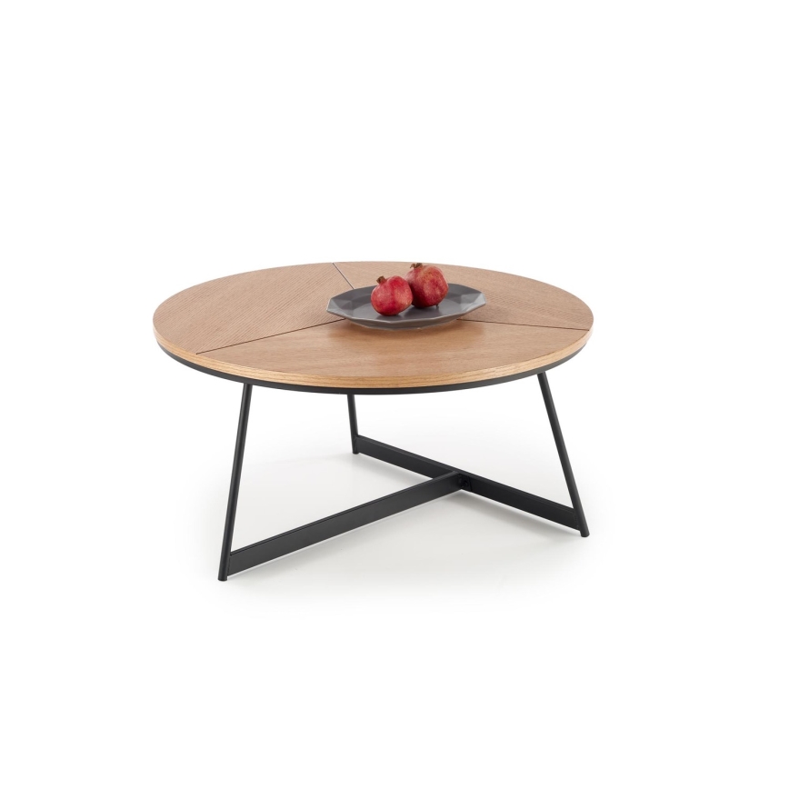Coffee table KARIDA 41x80 cm beige/black