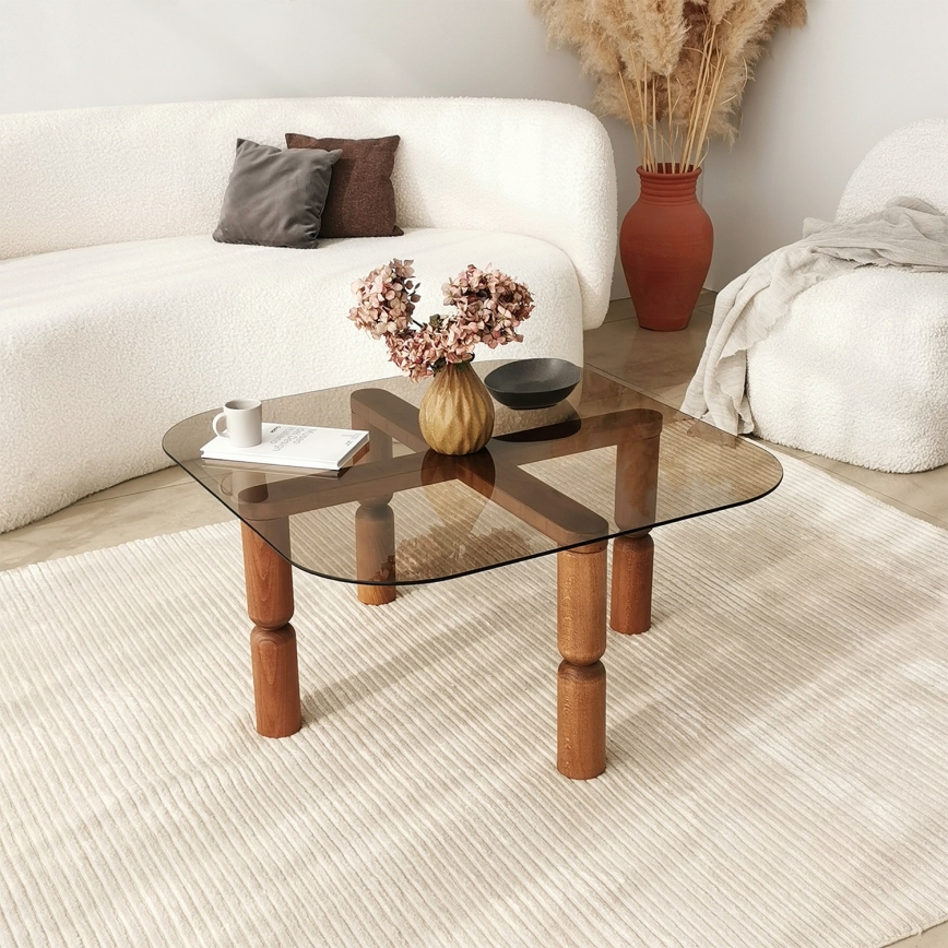 Coffee table KEI 40x80 cm brown/bronze