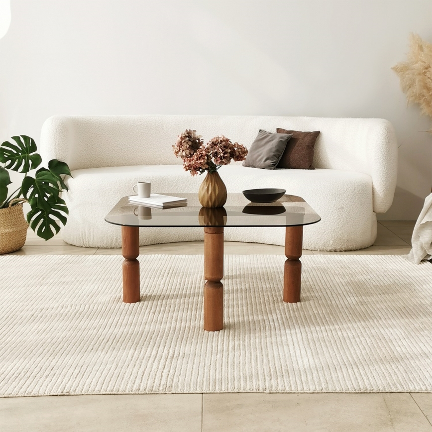Coffee table KEI 40x80 cm brown/bronze