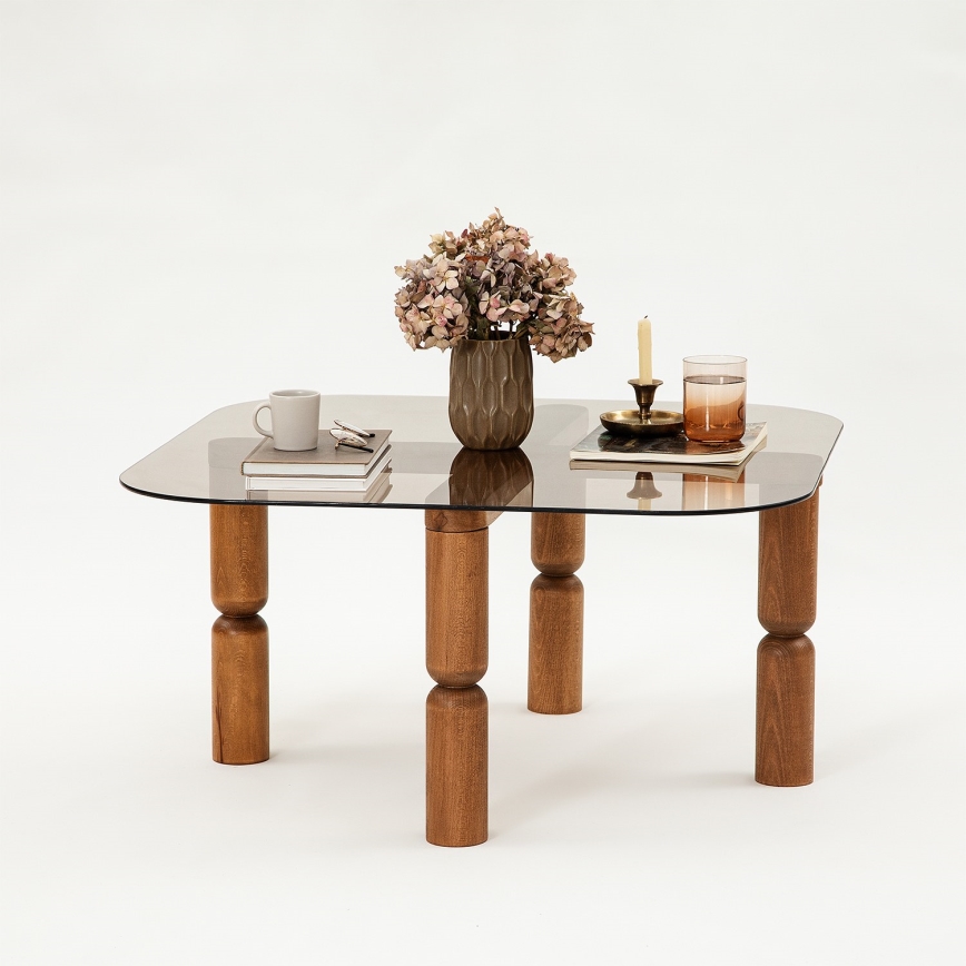 Coffee table KEI 40x80 cm brown/bronze