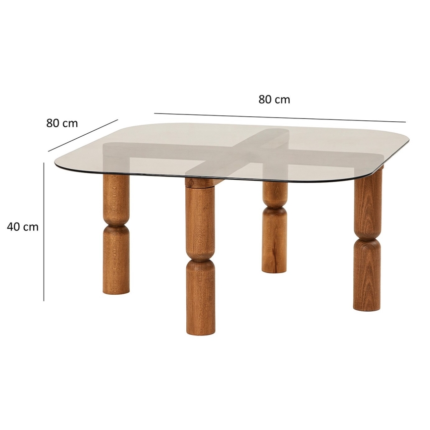 Coffee table KEI 40x80 cm brown/bronze