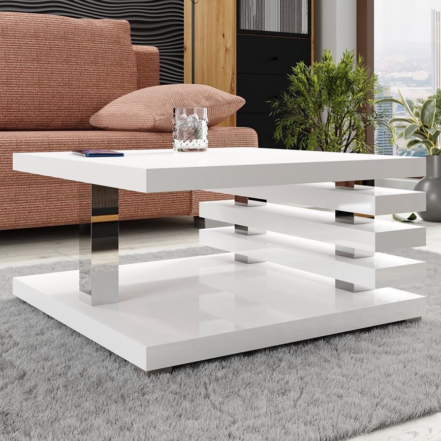 Coffee table KYOTO 31x60 cm shiny white