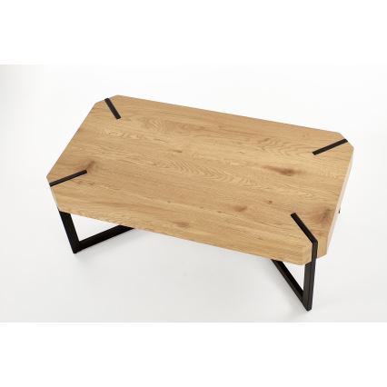 Coffee table LAVIDA 43x110 cm golden oak/black