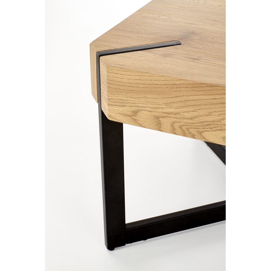 Coffee table LAVIDA 43x110 cm golden oak/black