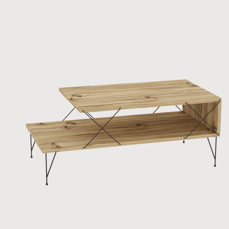 Coffee table LOIRE 40x100 cm beige/black
