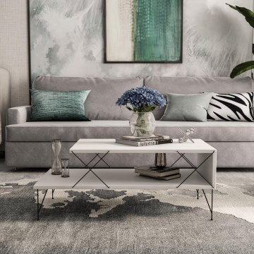 Coffee table LOIRE 40x100 cm white