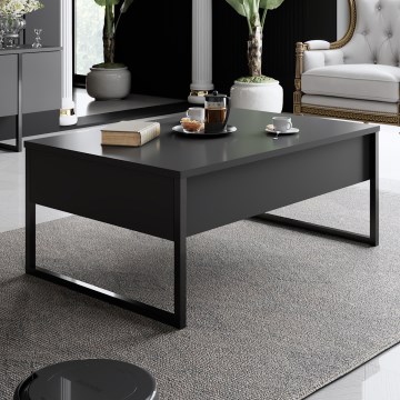 Coffee table LUXE 40x90 cm anthracite/black