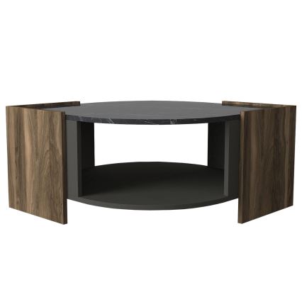 Coffee table MARBEL 40x75 cm brown/black