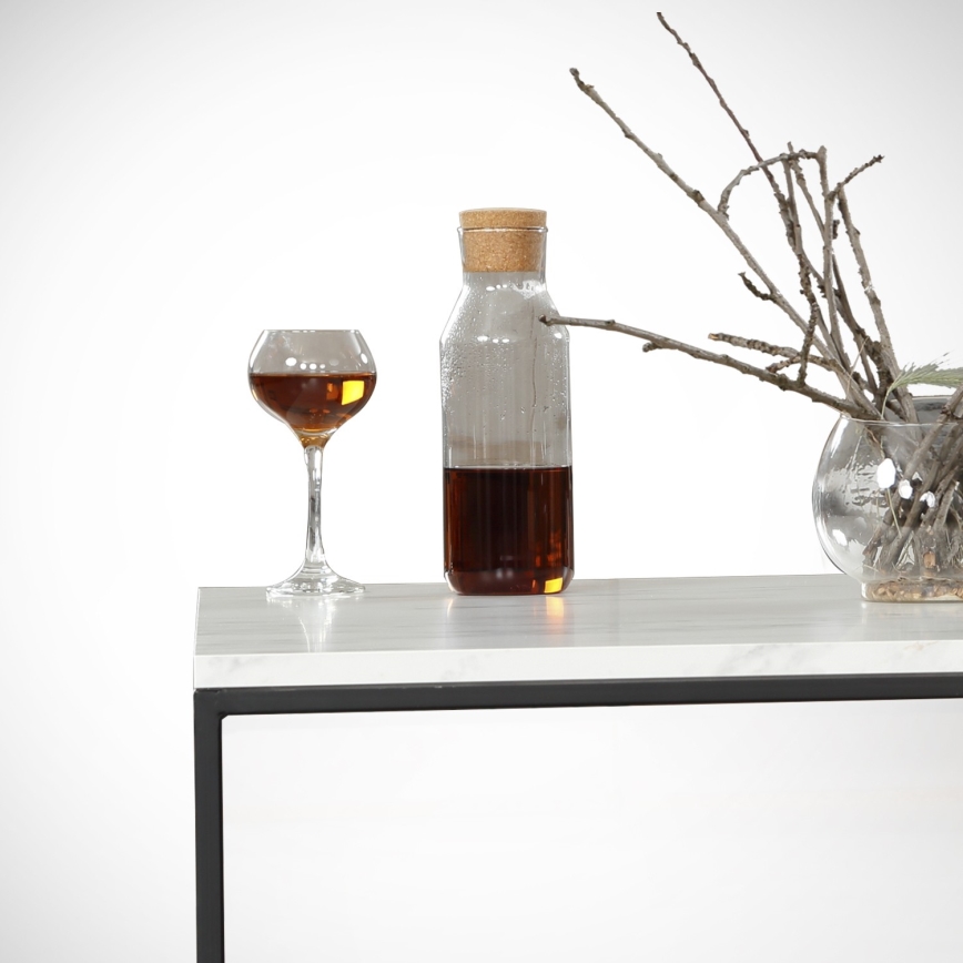 Coffee table MARMO 43x75 cm black/white