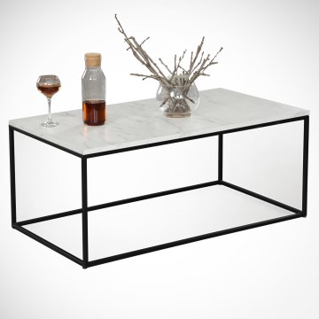 Coffee table MARMO 43x95 cm black/white