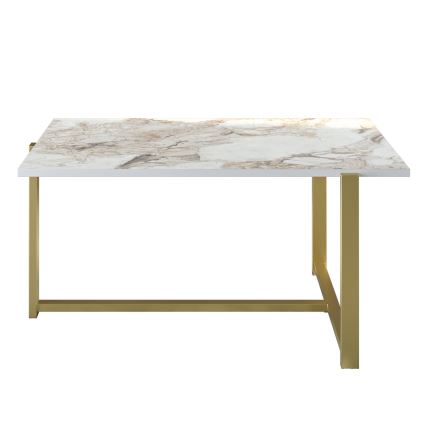 Coffee table MERIDETHS 45x92 cm gold/white
