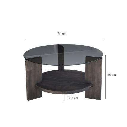 Coffee table MONDO 40x75 cm pine/black