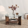 Coffee table MONDO 40x75 cm pine/clear