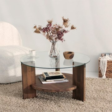 Coffee table MONDO 40x75 cm pine/clear