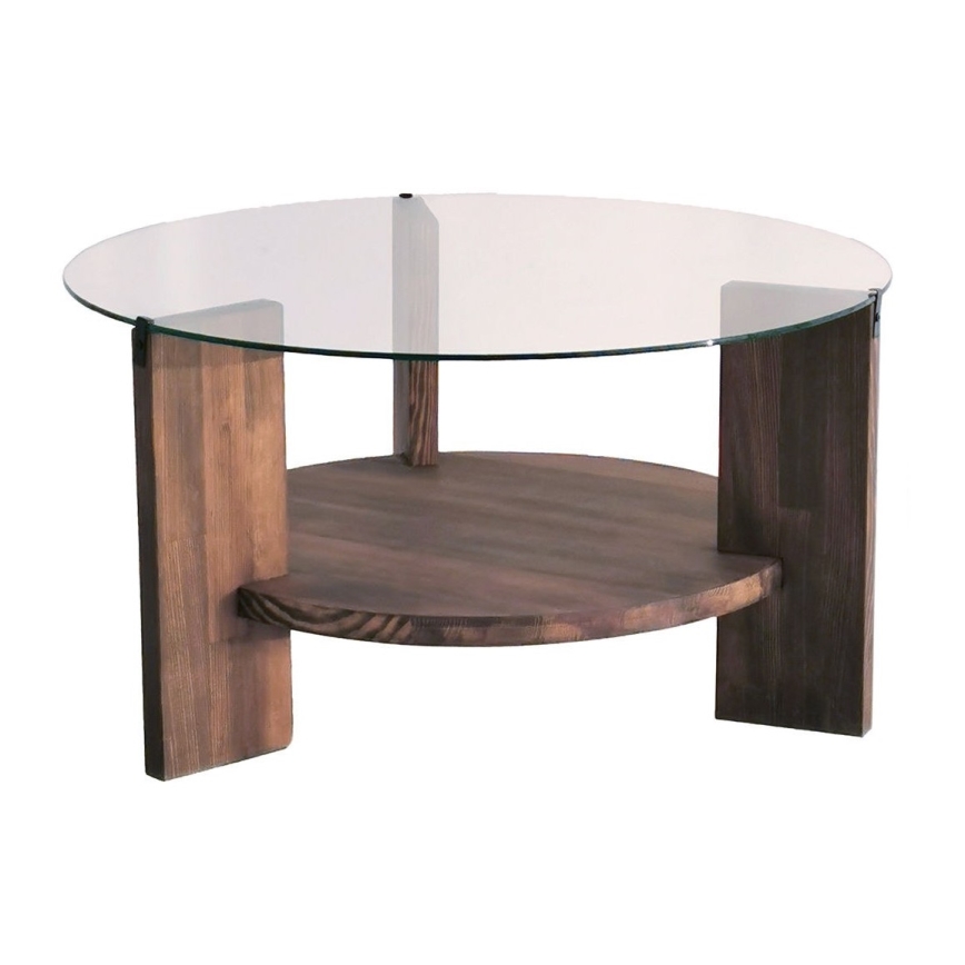 Coffee table MONDO 40x75 cm pine/clear