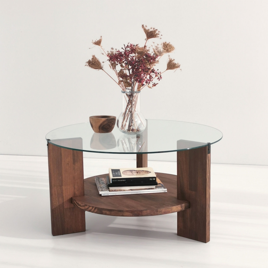 Coffee table MONDO 40x75 cm pine/clear