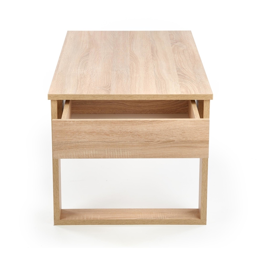 Coffee table with drawers NEA 52x110 cm beige/oak sonoma