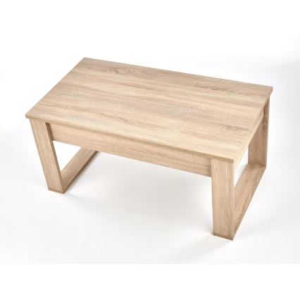 Coffee table with drawers NEA 52x110 cm beige/oak sonoma