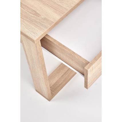 Coffee table with drawers NEA 52x110 cm beige/oak sonoma