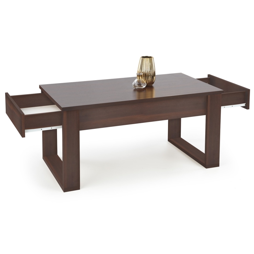 Coffee table with drawers NEA 52x110 cm brown