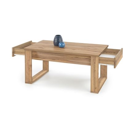 Coffee table with drawers NEA 52x110 cm brown/oak wotan