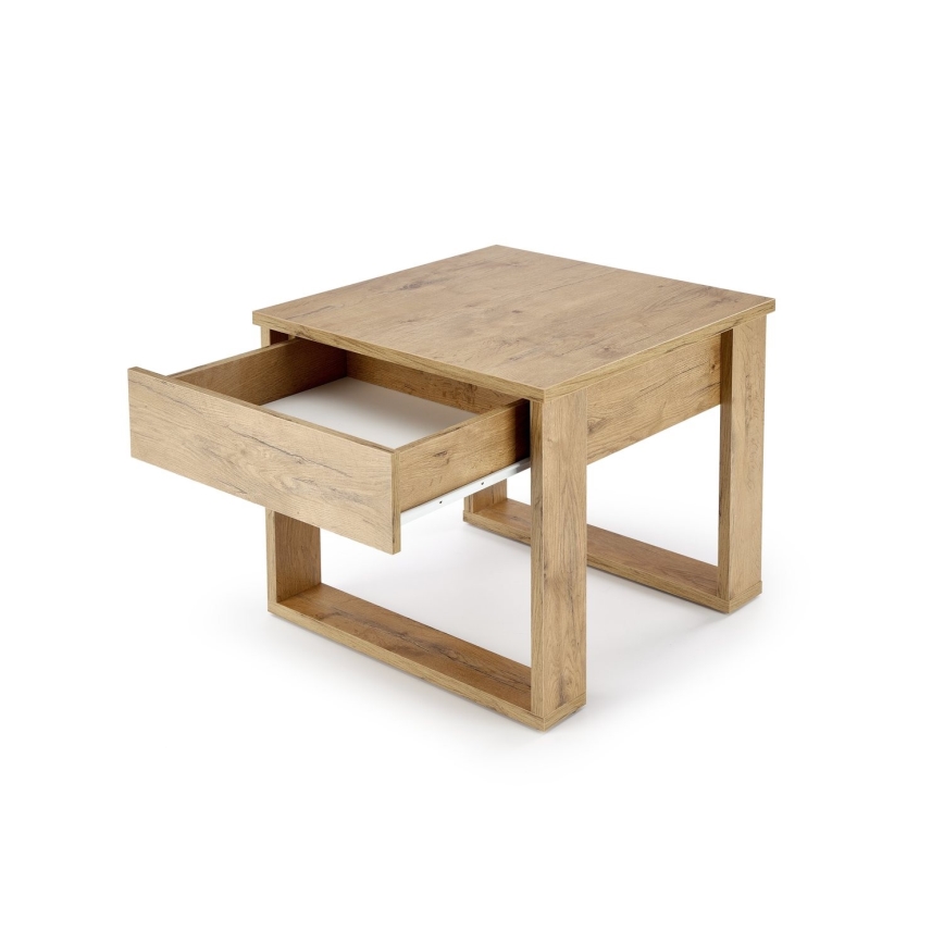 Coffee table with a drawer NEA 52x60 cm oak wotan