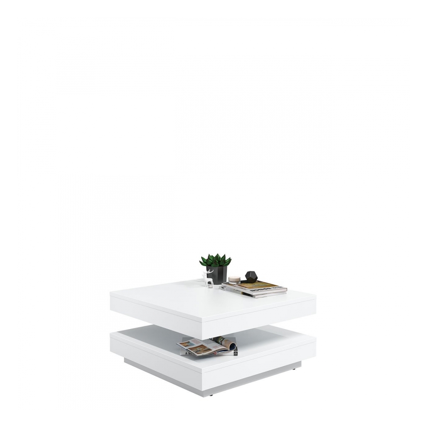Coffee table NENANI 34x70 cm white/oak wotan
