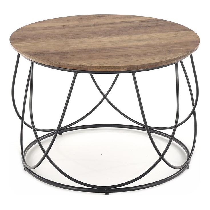 Coffee table NUBIRA 41x60 cm black/brown