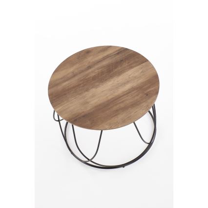 Coffee table NUBIRA 41x60 cm black/brown